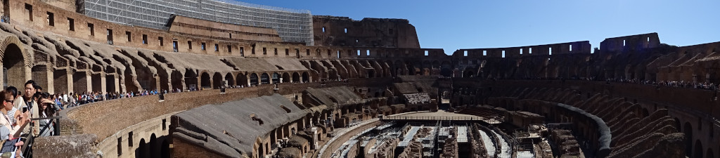 Panorama of the Colosseum Inside