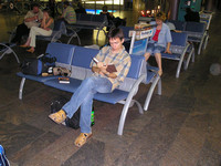 /200.40.72 Reading in the departure hall of “Sheremetive 2” airport.