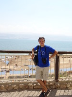 2018.09.07 Вертикальный вид на Мёртвое море со смотровой площадки пляжа Калия.
