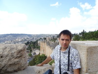 2018.09.09 Вид со стен Старого города Иерусалима вниз и на холмистые окрестности.