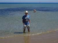 2019.06.04 On the “Mediterranean” side of the Prasonisi sand spit leading to the place of the Mediterranean and Aegean seas' confluence.