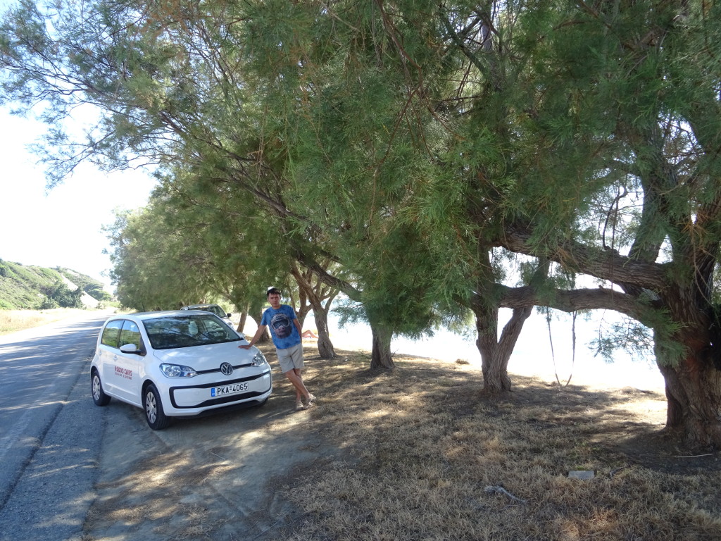 2019.06.04 With the rented on the Rhodes subcompact car Volkswagen Up!
