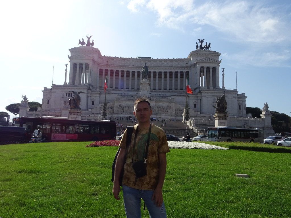 2019.10.03 View of the Vittoriano (a monument in honor of Victor Emmanuel II, the first king of the united Italy) from Venice Square.