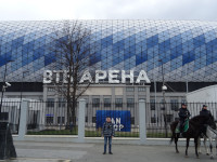 2022.04.30 At the stadium – another “flying saucer” – the home stadium of the blue-and-white “Dynamo” under the name of (its sponsor bank) “VTB Arena”, though inside it is the Central “Dynamo” Stadium named after Lev Yashin.