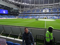 2022.04.30 Inside the Central Stadium of “Dynamo” named after Lev Yashin (the home stadium of the football team of the same name, which is a part of the “VTB Arena” multifunctional sports complex in Moscow), before the start of the “Dynamo” – “Ural” match.
