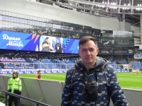 2022.04.30 A close-up portrait inside the Central Stadium of “Dynamo” named after Lev Yashin (the home stadium of the football team of the same name, which is part of the “VTB Arena” multifunctional sports complex in Moscow).