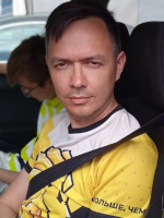 2022.06.11 Behind the wheel of my own car but still on a parking; a vertical portrait.