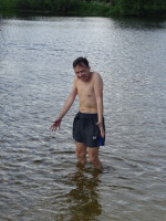 2022.06.18 With all my appearance, I am convincingly showing that the water temperature in mid-June and Vladimir's Lake Semyazino (which is on “Yandex.Maps” is signed as “the Semyazinsky pond”) is very much not bad! 🥶