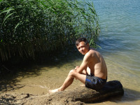 2022.07.03 At one of Vladimir's former sand pits, which have become clean, but rather cold swimming pools.
