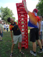 2022.07.15 I was not tall enough to build su-uuu-uch “MosIgra” jenga tower but, fortunately, I have higher colleagues!