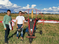 Before the paramotor flight