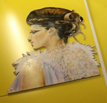 “Tatiana” Hairdresser's Advertisement Portrait 
(plywood of 60 x 80 cm, oil painting; years of 2008-09)