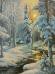 Winter Forest 
(canvas of 40 x 50 cm, oil painting; year of 2015)