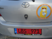 Маленькая, но смелая “Toyota Vitz” протестует против дезинфекции ковид-19 (“no CoViD-19 desinfection”), хотя позже мы поняли, что надо было протестовать и против других идиотских мер.