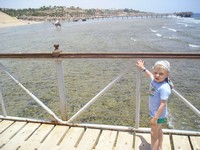 Вид с помоста, уходящего от пляжа в глубокое море, с «кораблём пустыни» вдалеке, на время ставшим «кораблём морским», чем удивившим не только Ратмира.