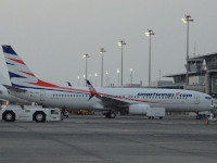 Пассажирский самолёт Boeing Boeing 737-86N(WL) чешской авиакомпании “SmartWings” с бортовым номером OK-TVU в аэропорту Хургада (مطار الغردقة الدولي).