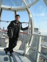 Лондон (London), колесо обозрения «Лондонский глаз» (London Eye). Я внутри его стеклянной кабинки-«яйца».