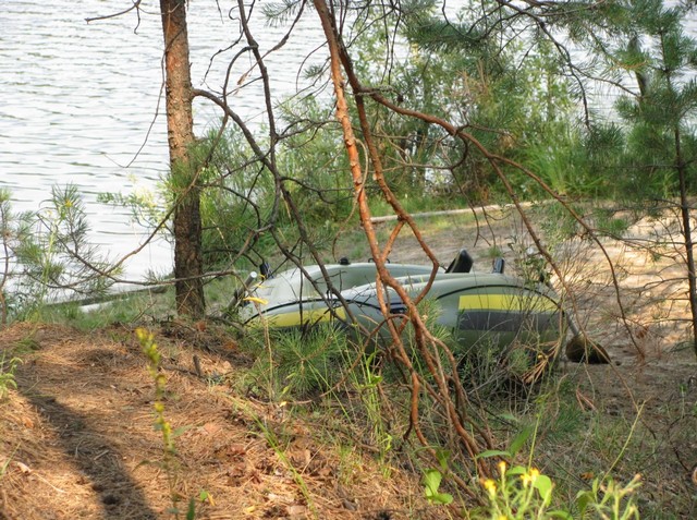 Озеро Светлое. Водный пепелац притаился на предварительном старте.
