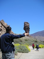 Национальный парк Тейде (Parque nacional del Teide). Мой дешёвый фототрюк – комбинированная фотосъёмка со скалой-«факелом».