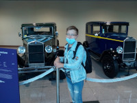 Старший сын на выставке старинных автомобилей в аэропорту Домодедово у Donnet-Zedel CI7 (1925 – 1935).