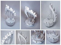 Atlantean Lights (2) 
(3D modeling and printing by selective laser sintering)