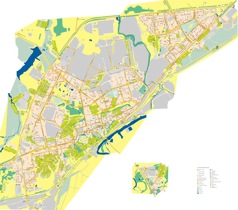 Карта города Владимира, уровень 0